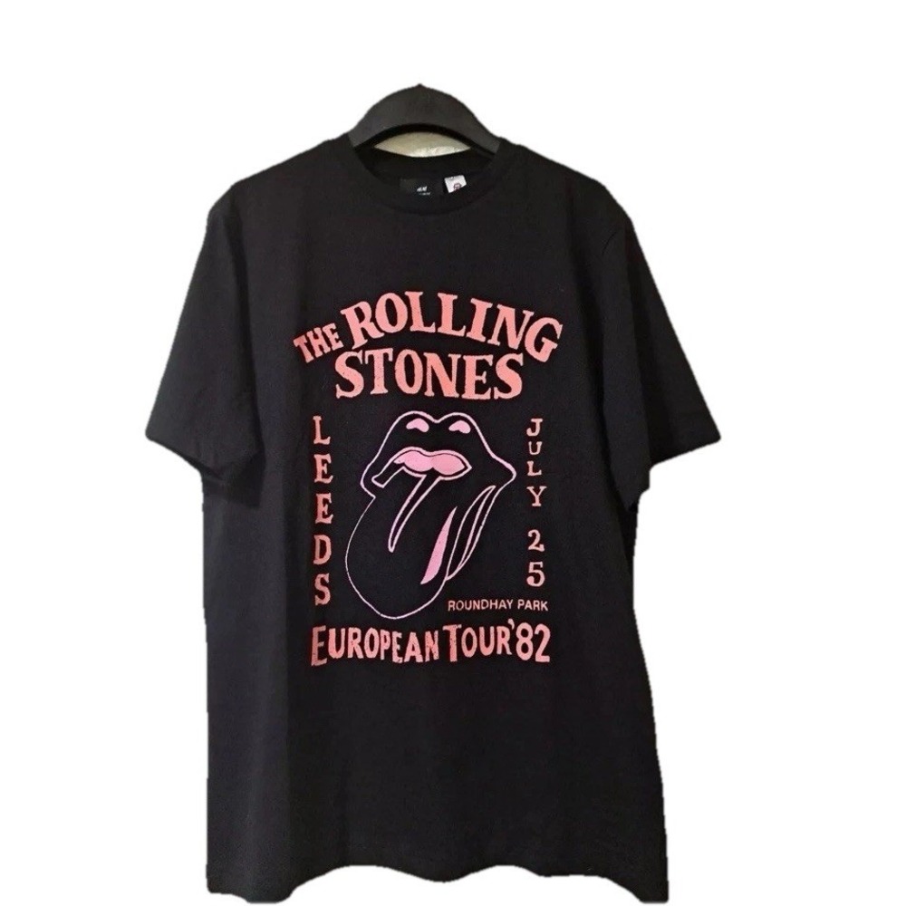 Men's H&M ROLLING STONES Black Short Sleeve Tshirt BRAND NEW TAG SIZES L